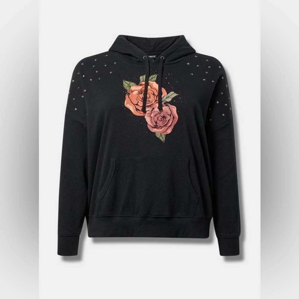 Torrid 4X Mystic Moon Relaxed Fit Cozy Fleece Studded Hoodie